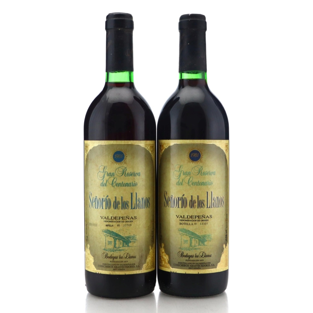 Image for Señorío De Los Llanos Gran Reserva del Centenario 1981 x 2