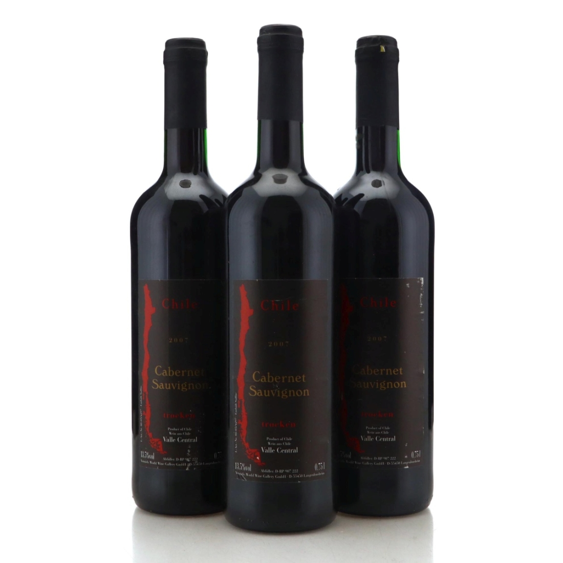 Image for Chilean Cabernet Sauvignon 2007 x 3