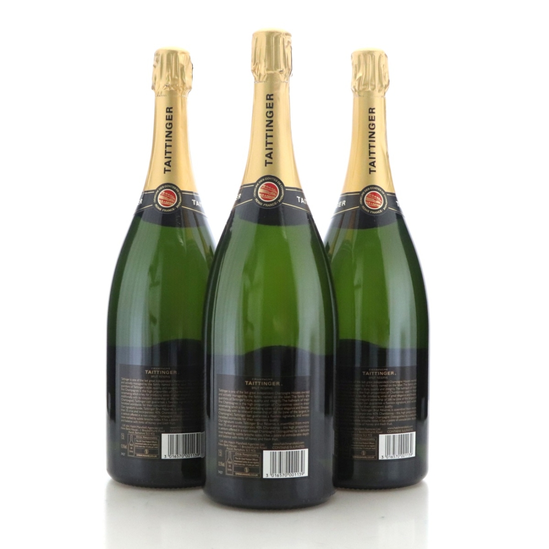 Image for Taittinger Brut Réserve Champagne x 3 / Magnum