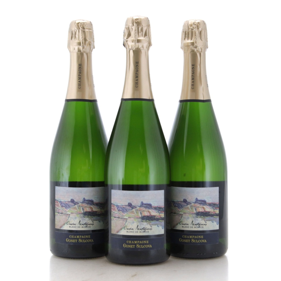 Image for Gonet Sulcova Blanc de Blancs Brut NV Champagne x 3
