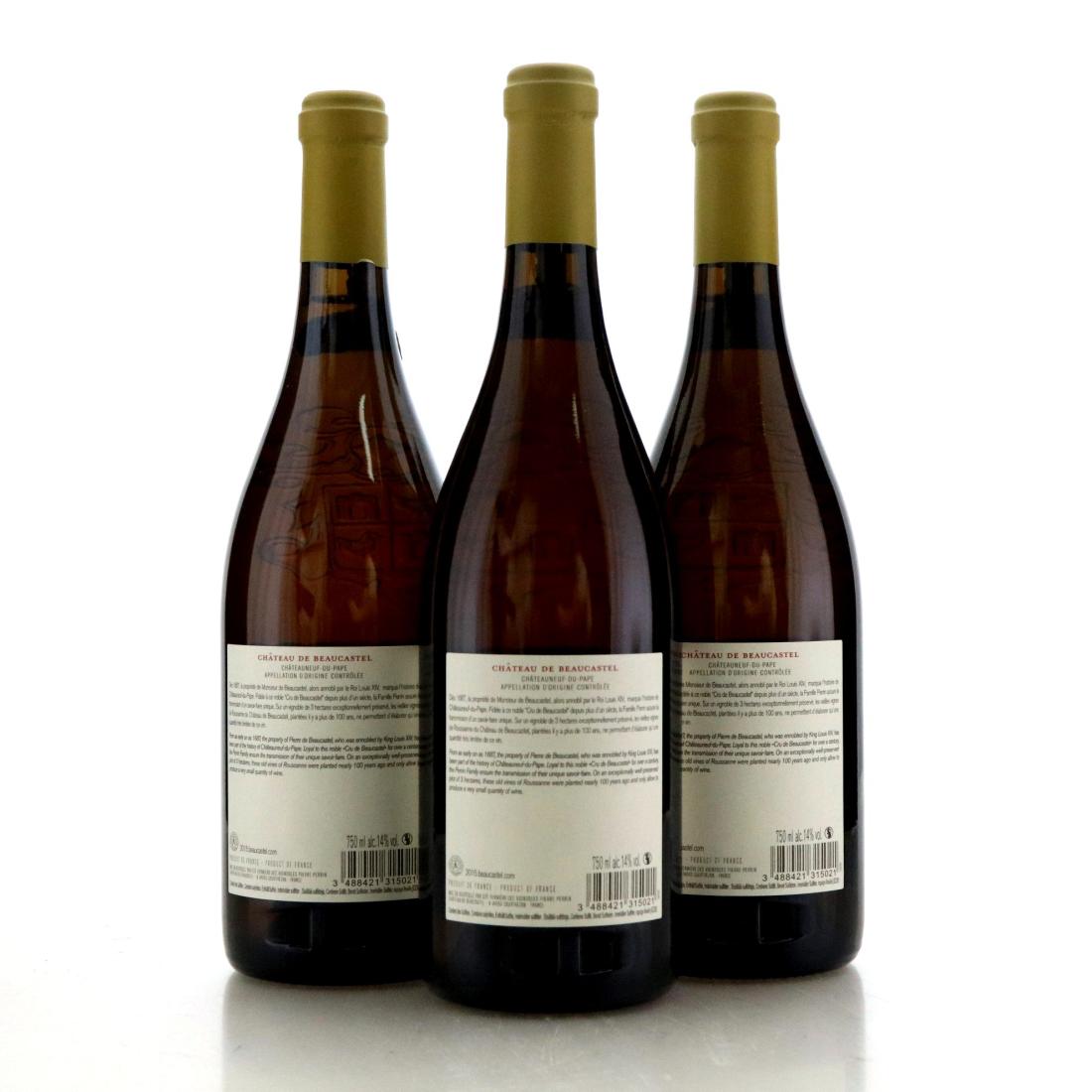 Image for Château de Beaucastel Blanc Vieilles Vignes Roussanne 2015 x 3