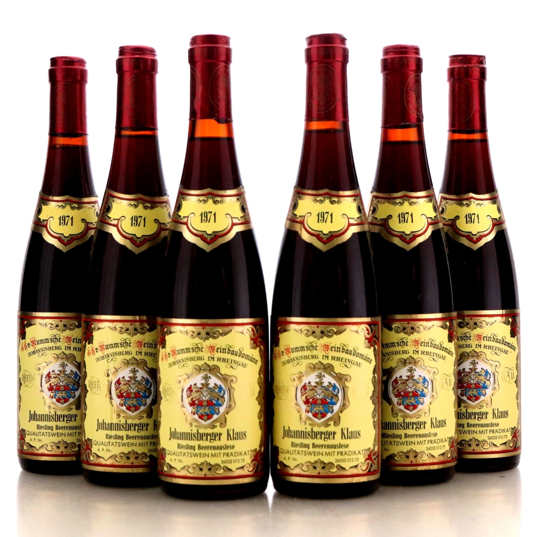 Image for Mumm'sche Meinbaudomane Johannisberger Klaus Riesling Beerenauslese 1971 x 6