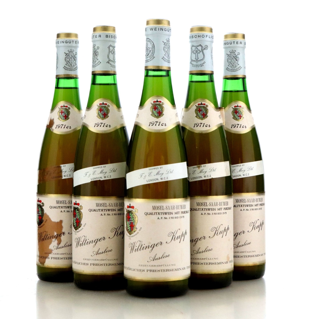 Image for Bischöfliches Priesterseminar Trier Wiltinger Kupp Riesling Auslese 1971 x 5