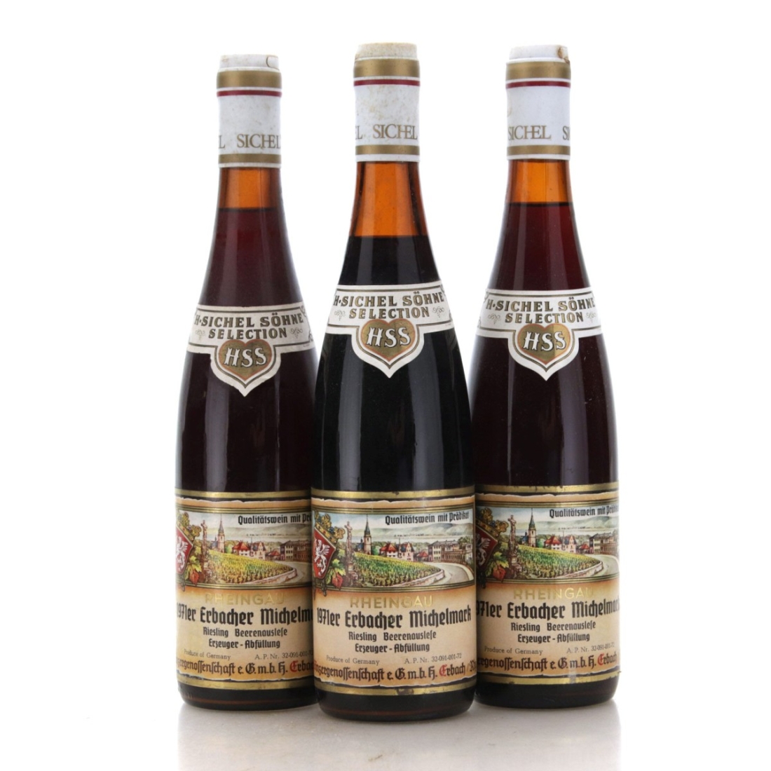 Image for H. Sichel Söhne Erbacher Michelmark Riesling Beerenauslese 1971 x 3