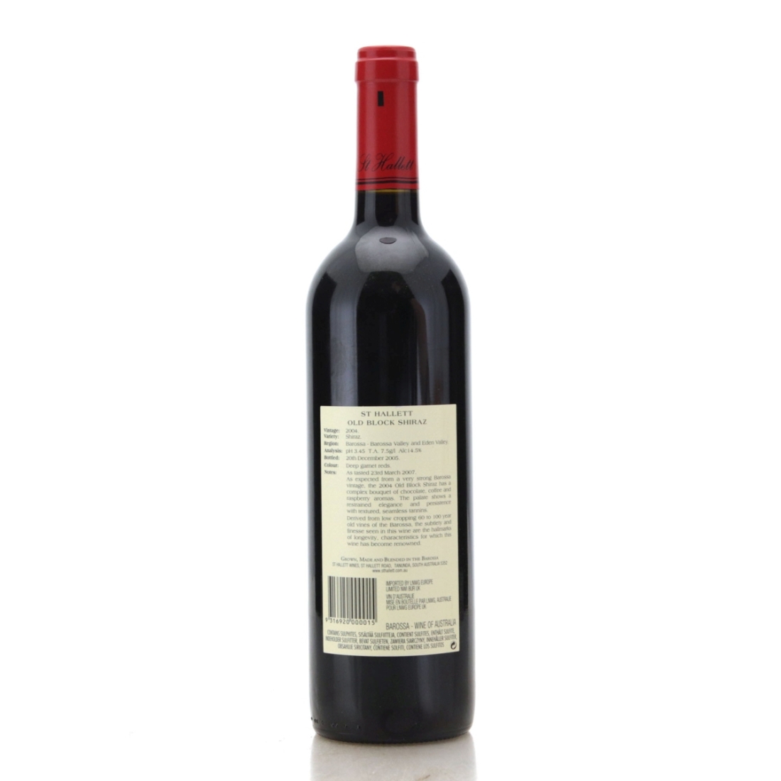 Image for St Hallett Old Block Shiraz 2004