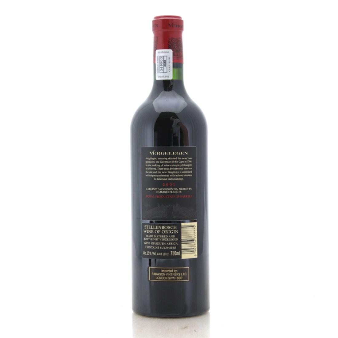 Image for Vergelegen V Red 2001