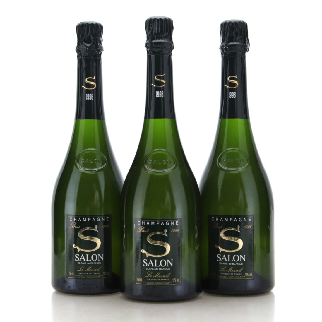 Image for Salon Cuvée S Le Mensil Blanc-de-Blancs 1996 Vintage Champagne x 3