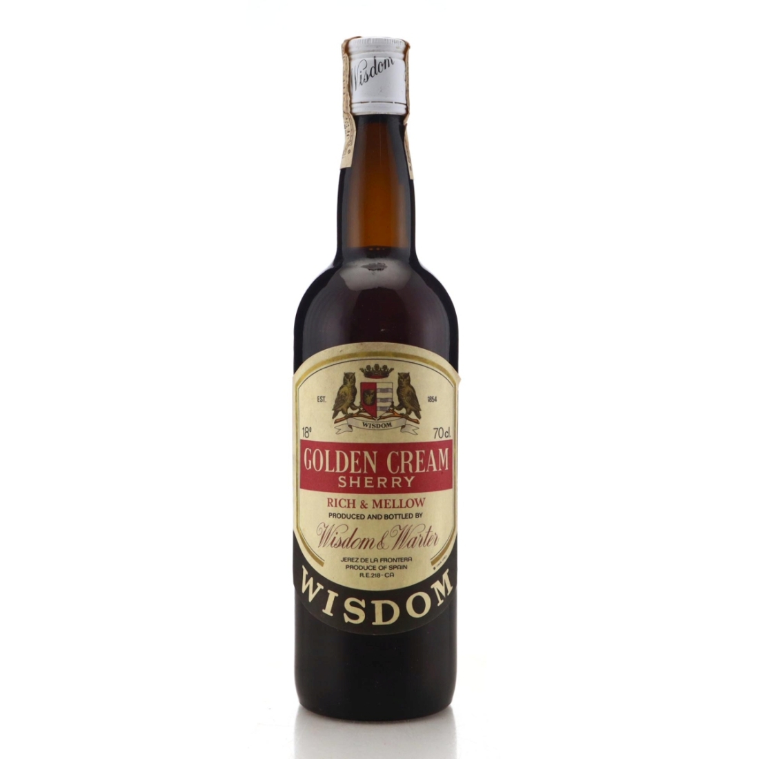 Image for Wisdom & Warter Golden Cream Sherry circa 1960s