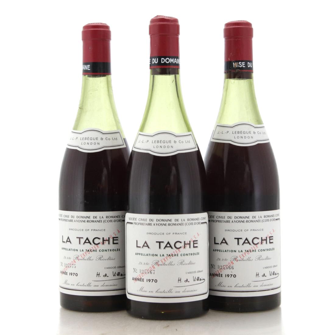 Image for Domaine de la Romanee-Conti 1970 La Tache x 3