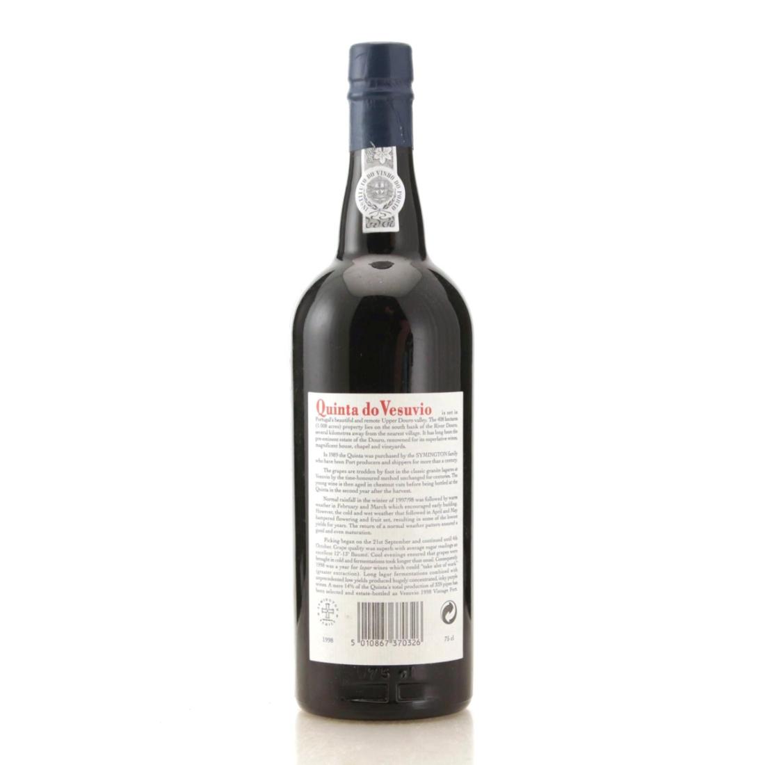 Image for Symington Family Estates Quinta do Vesúvio 1998 Vintage Port