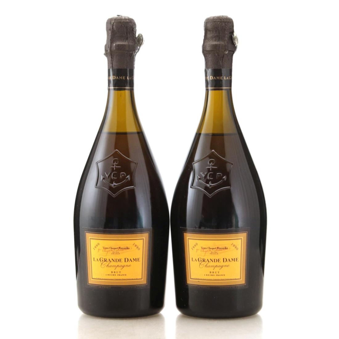 Image for Veuve Clicquot Ponsardin La Grande Dame 1990 Vintage Champagne x 2