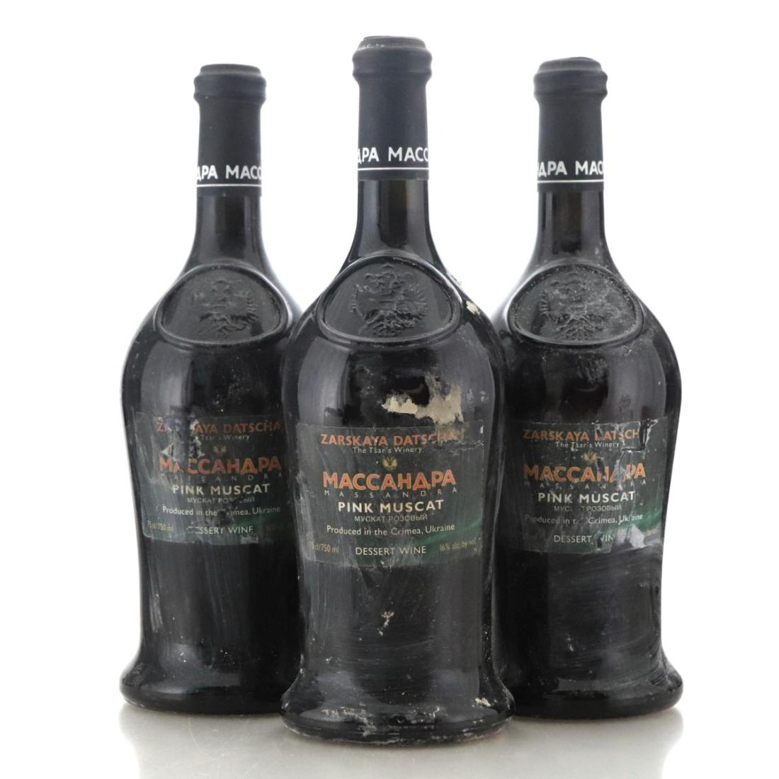 Image for Zarskaya Datscha Massandra Pink Muscat Dessert Wine x 3