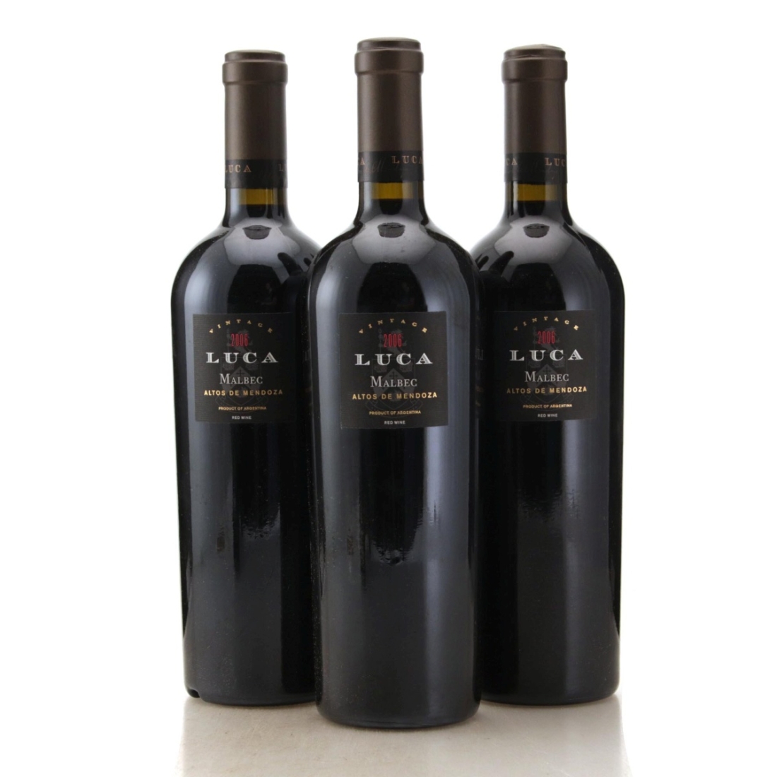 Image for Luca Winery Altos de Mendoza Malbec 2006 x 3