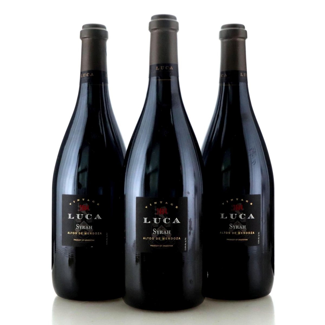 Image for Luca Winery Altos de Mendoza Malbec 2004 x 3