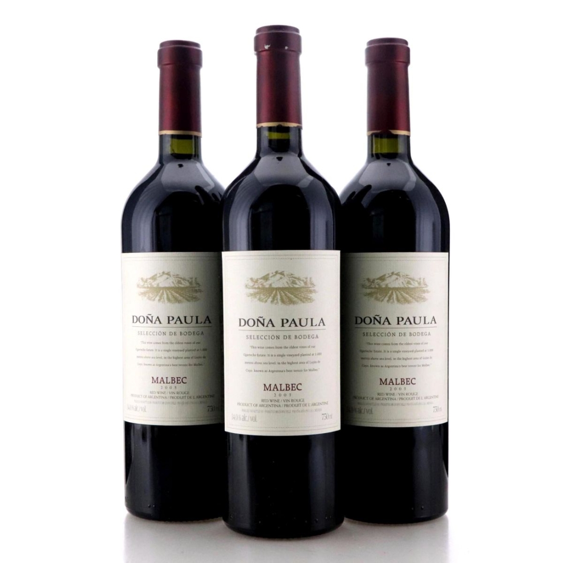 Image for Doña Paula Selección de Bodega Malbec 2003 x 3