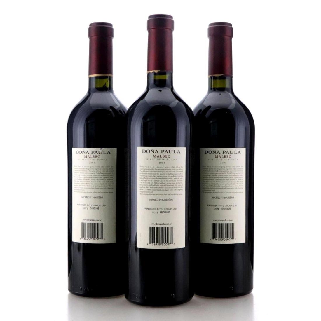Image for Doña Paula Selección de Bodega Malbec 2003 x 3