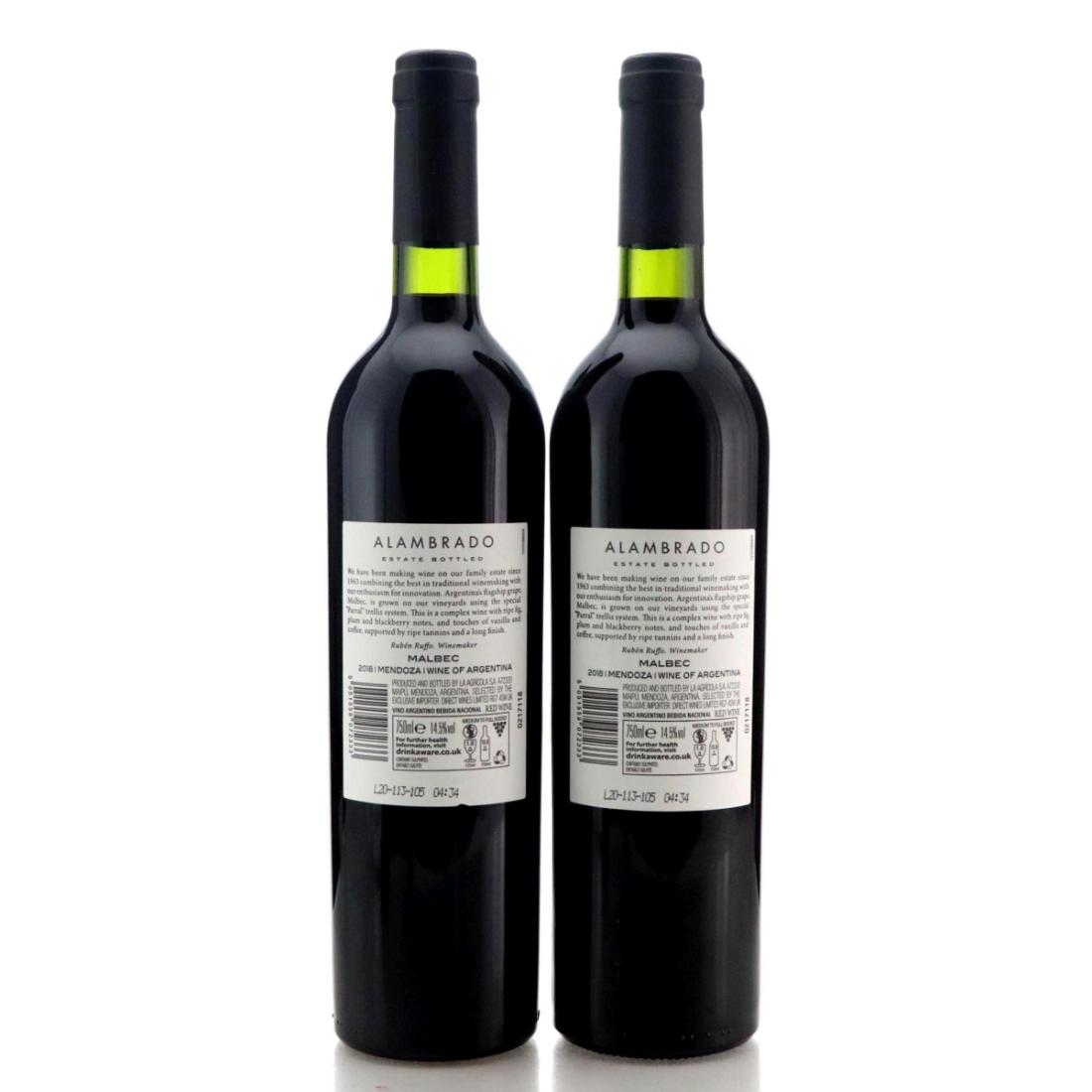 Image for Alambrado Malbec 2018 x 2