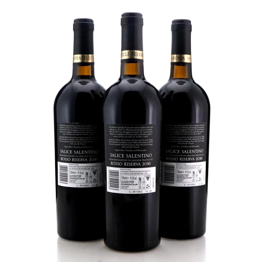 Image for Cantine Due Palme Selvarossa Dei Confratelli Rosso Reserva 2016 x 3