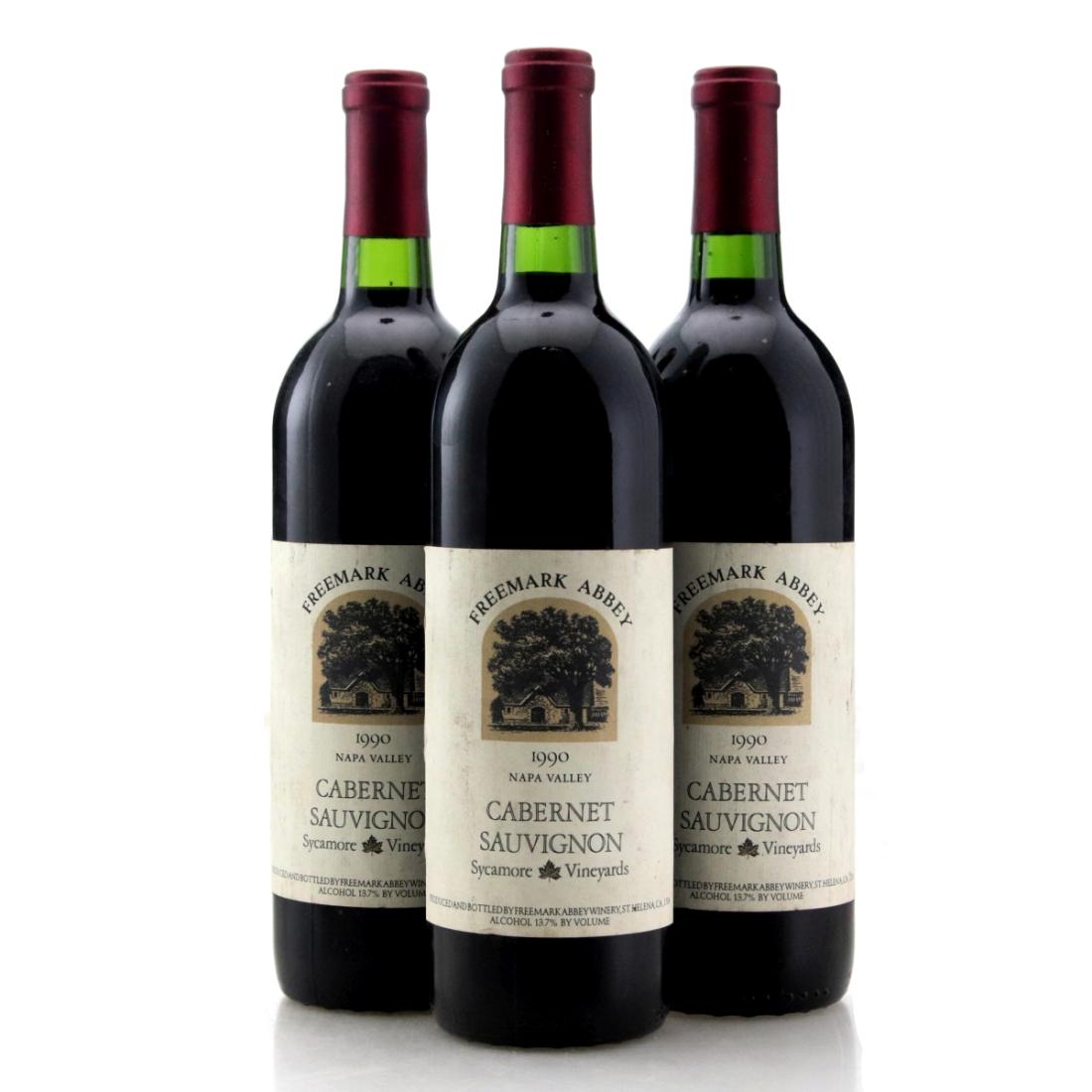 Image for Freemark Abbey Sycamore Vineyards Cabernet Sauvignon 1990 x 3