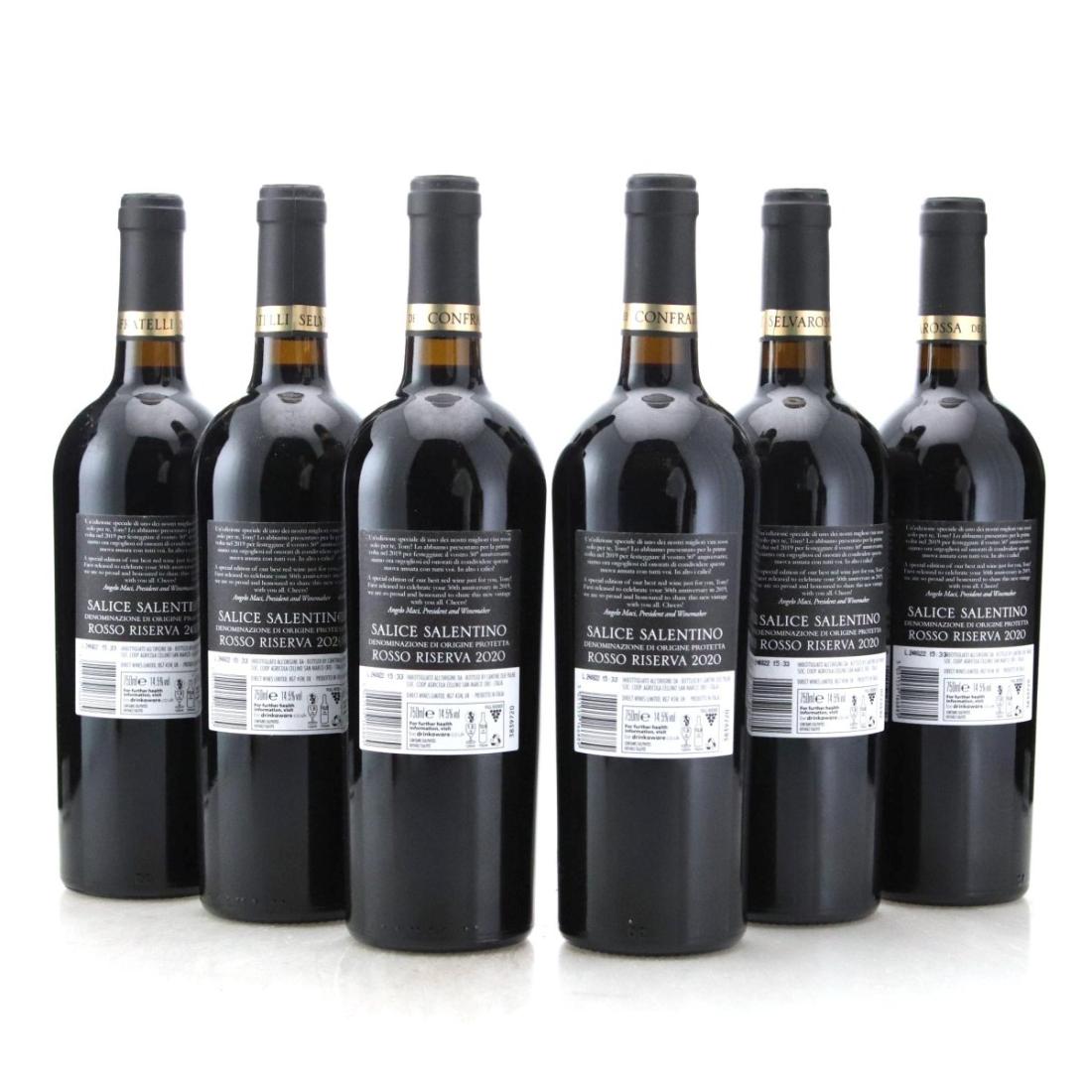 Image for Cantine Due Palme Selvarossa Dei Confratelli Rosso Reserva 2020 x 6