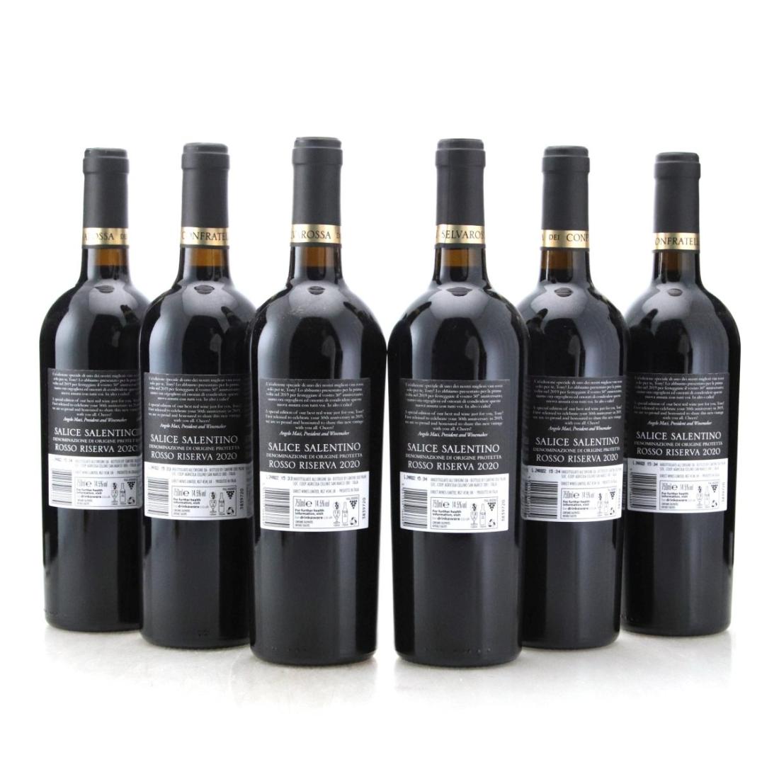 Image for Cantine Due Palme Selvarossa Dei Confratelli Rosso Reserva 2020 x 6