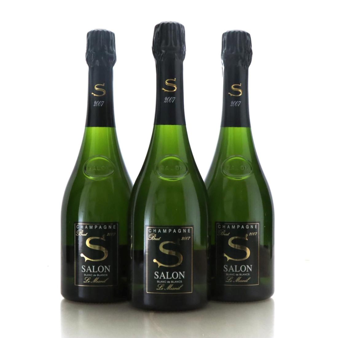 Image for Salon Cuvee S Le Mesnil Blanc-de-Blancs Brut 2007 Vintage Champagne x 3