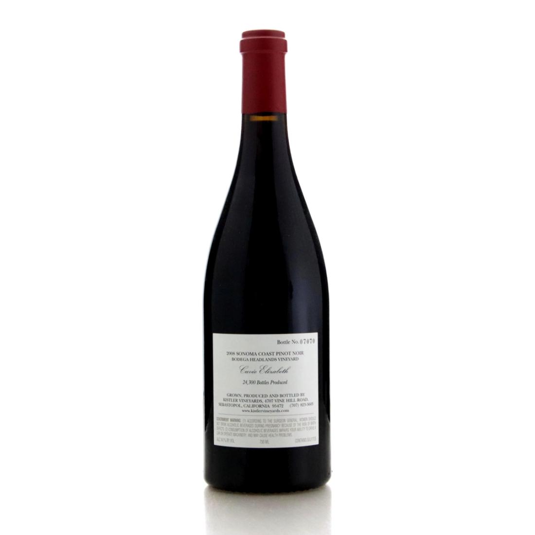 Image for Kistler Bodega Headlands Vineyard Cuvée Elizabeth Pinot Noir 2008
