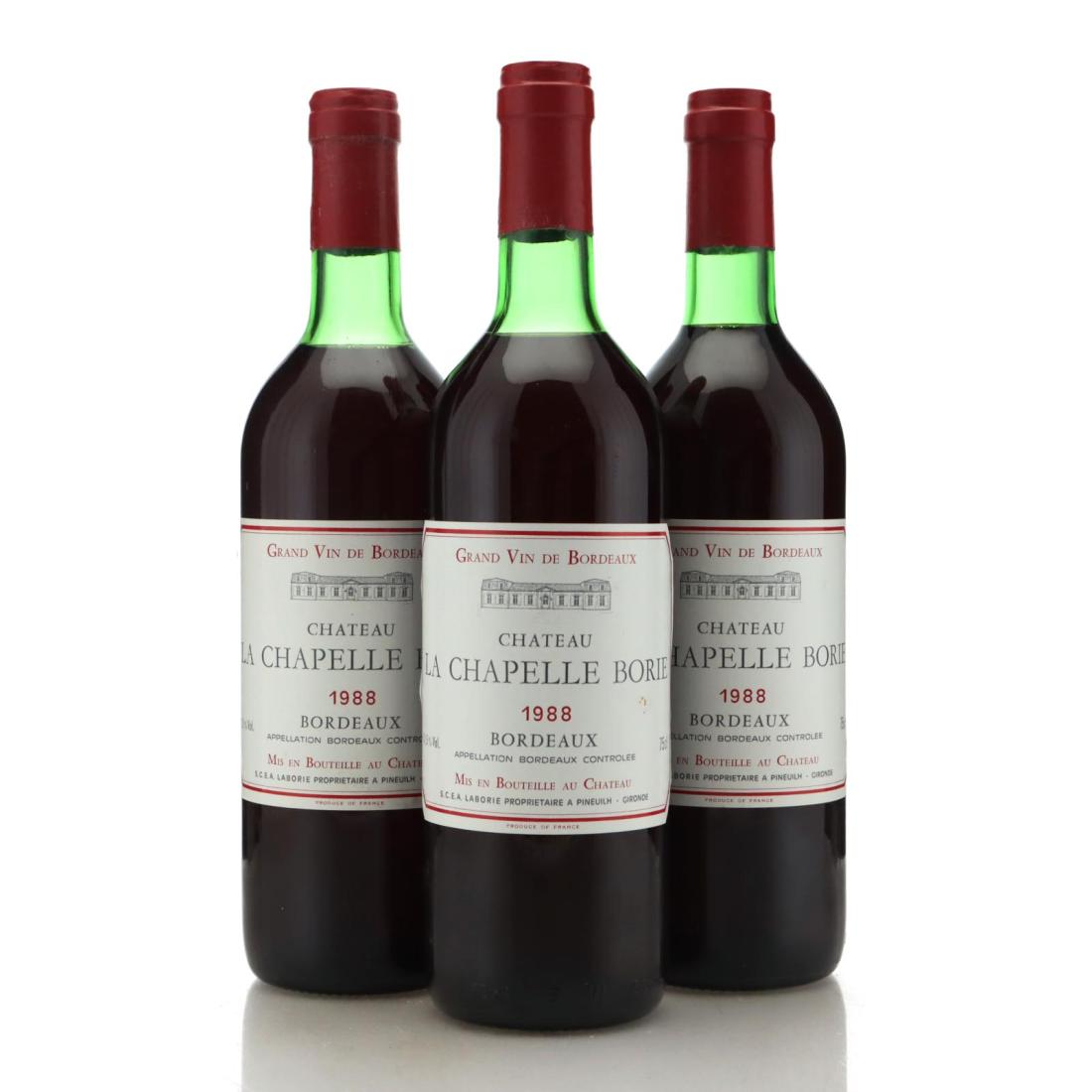 Image for Château la Chapelle Borie 1988 x 3