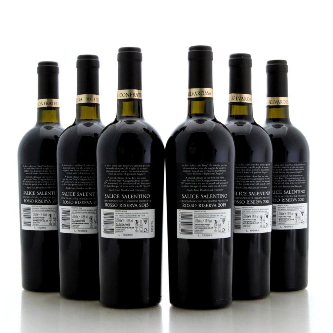 Image for Cantine Due Palme Selvarossa Dei Confratelli Rosso Reserva 2015 x 6