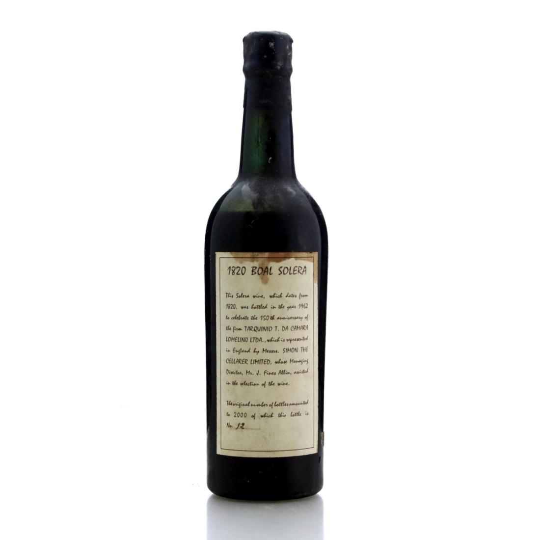Image for Tarquinio T. da Camara Lomelino Boal Solera 1820 Madeira / 150th Anniversary