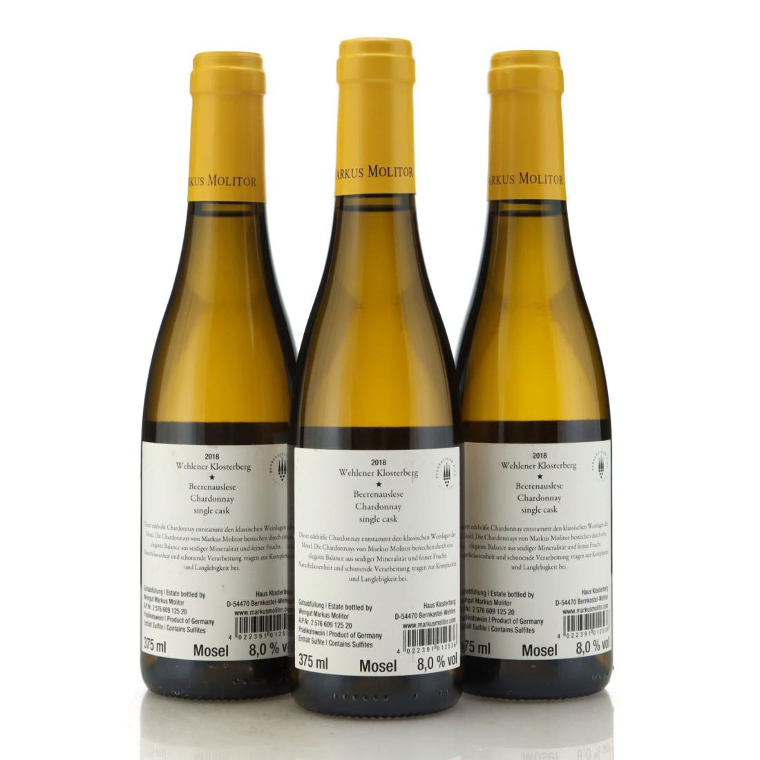 Image for Markus Molitor Wehlener Klosterberg Chardonnay Beerenauslese * 2018 x 3