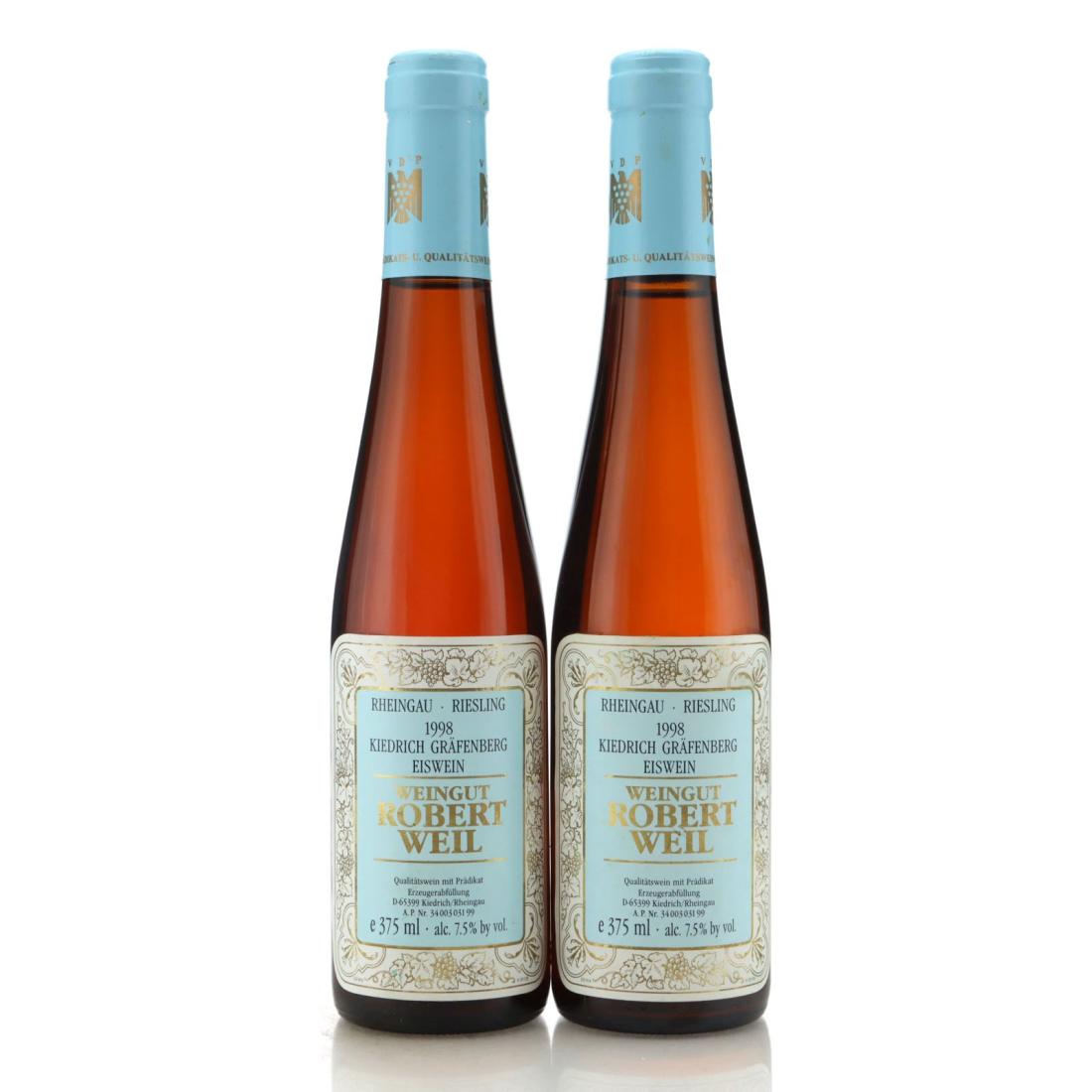 Image for Weingut Robert Weil Kiedrich Gräfenberg Riesling Eiswein 1998 x 2