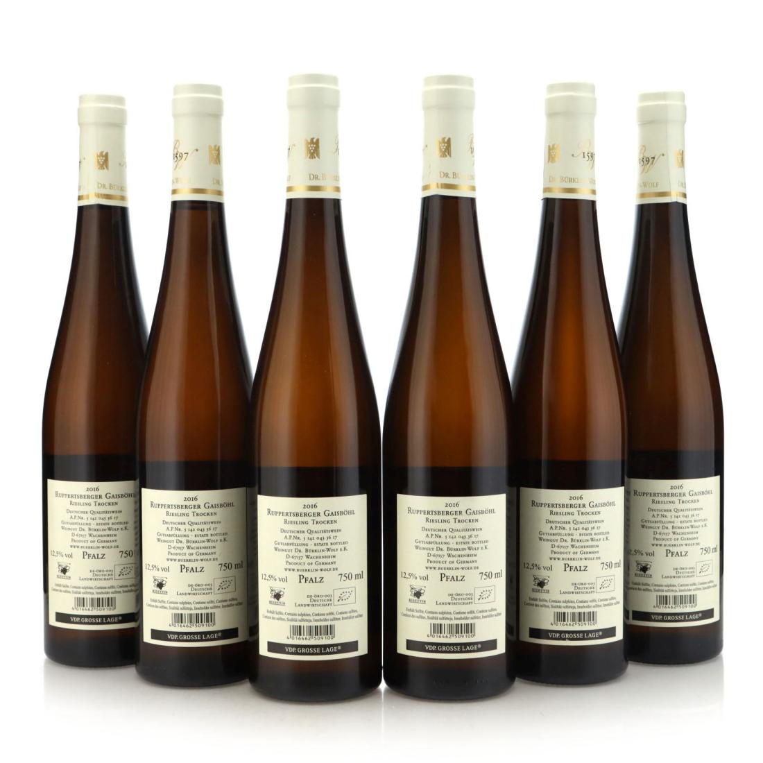 Image for Weingut Dr. Burkling-Wolf Gaisböhl G.C. Riesling Trocken 2016 x 6