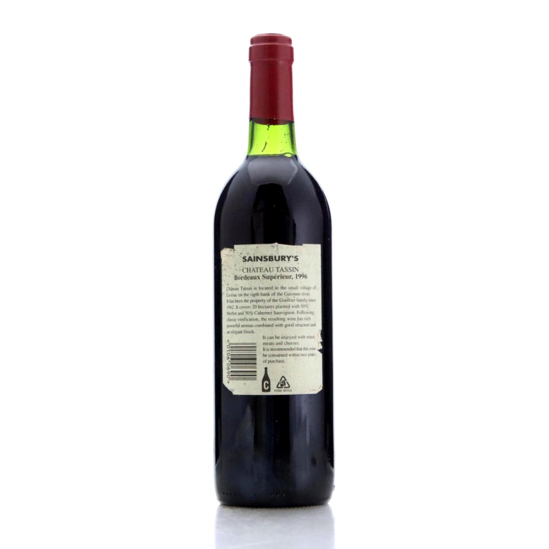 Image for Château Tassin Bordeaux Supérieur 1996