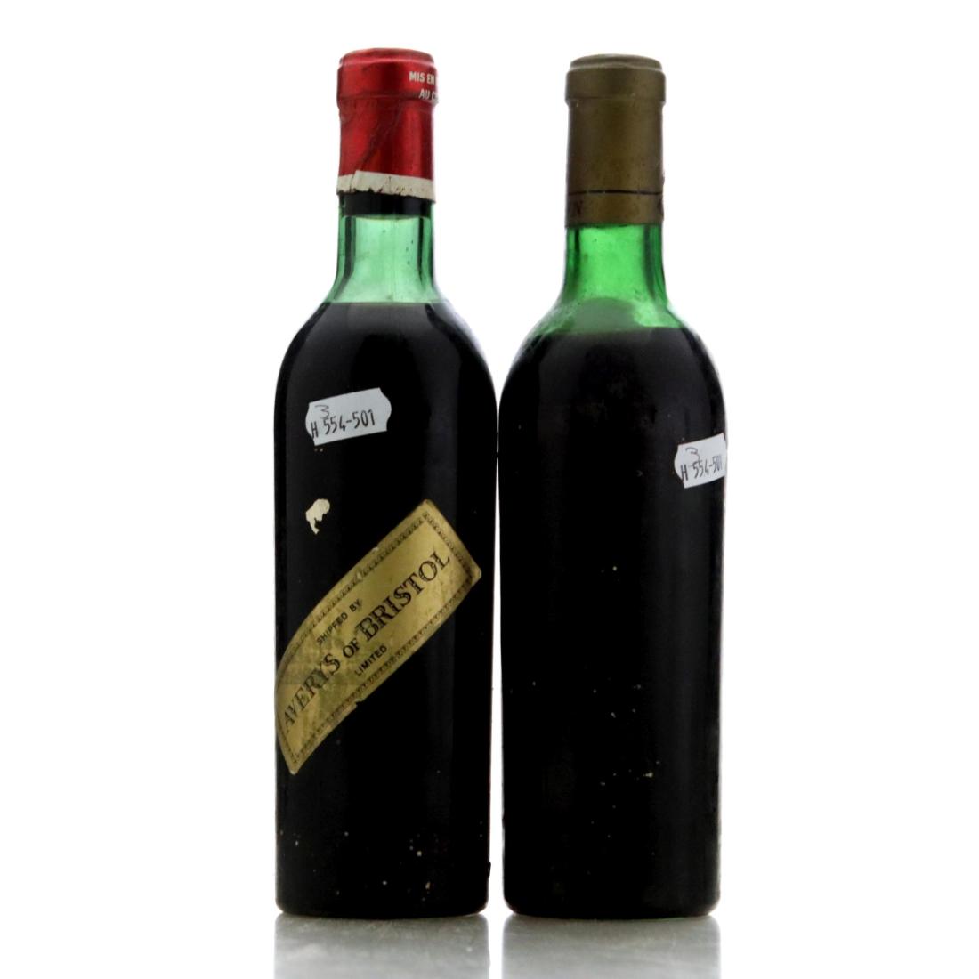 Image for Assorted 1960s Bordeaux Red Wine x 2 / Half Bottle 