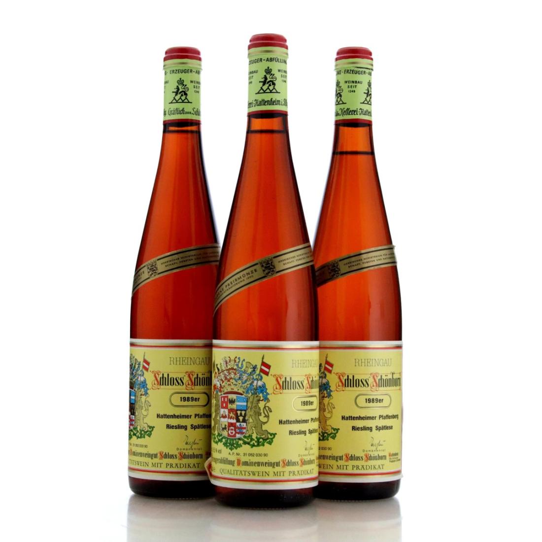 Image for Schloss Schonborn Hattenheimer Pfaffenberg Riesling Spätlese 1989 x 3