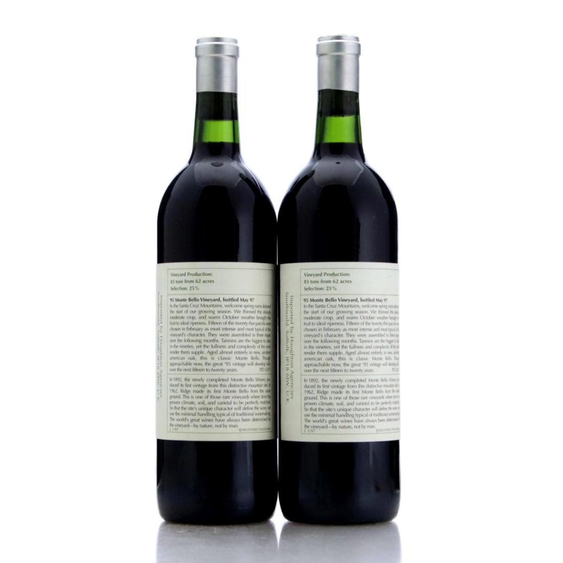 Image for Ridge Vineyards Monte Bello 1995 x 2