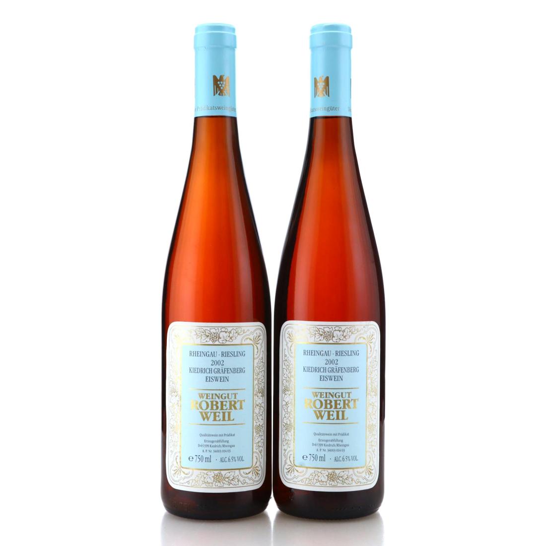 Image for Weingut Robert Weil Kiedrich Gräfenberg Riesling Eiswein 2002 x 2