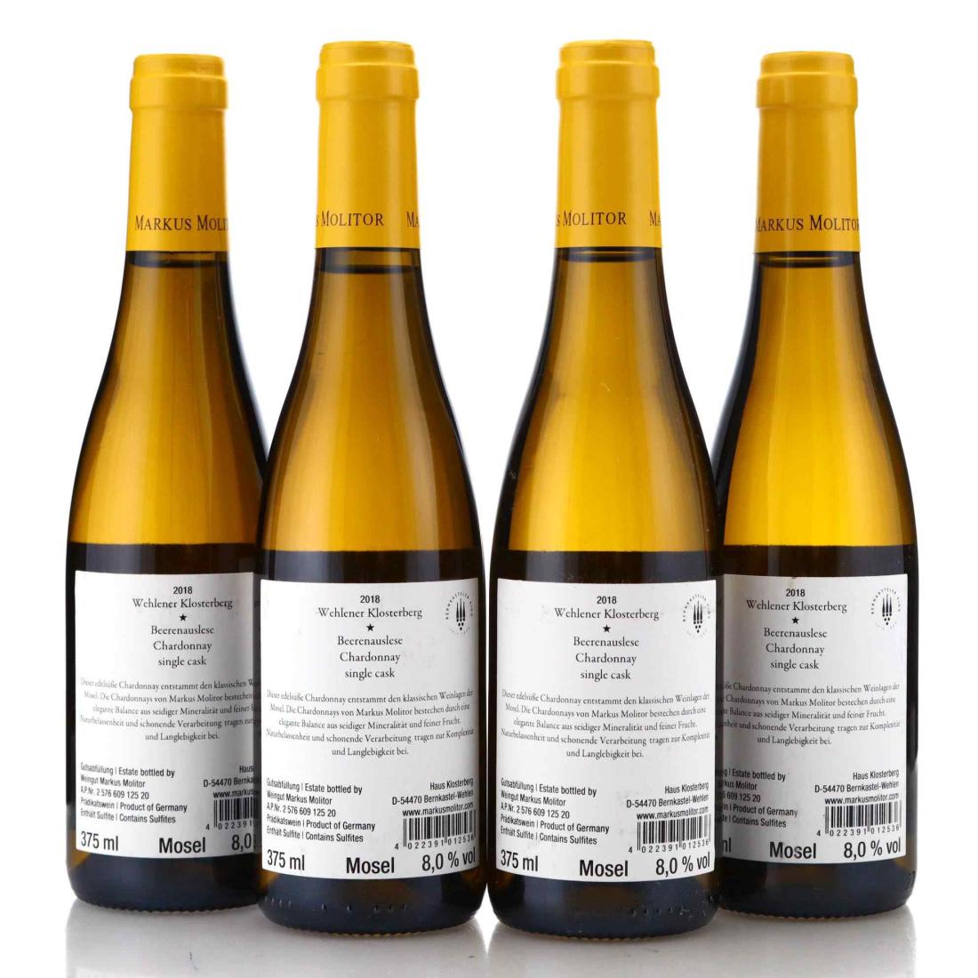 Image for Markus Molitor Wehlener Klosterberg Chardonnay Beerenauslese * 2018 x 4 / Half Bottle