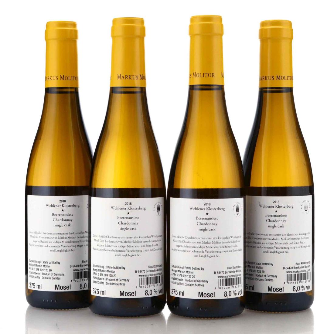 Image for Markus Molitor Wehlener Klosterberg Chardonnay Beerenauslese * 2018 x 4 / Half Bottle