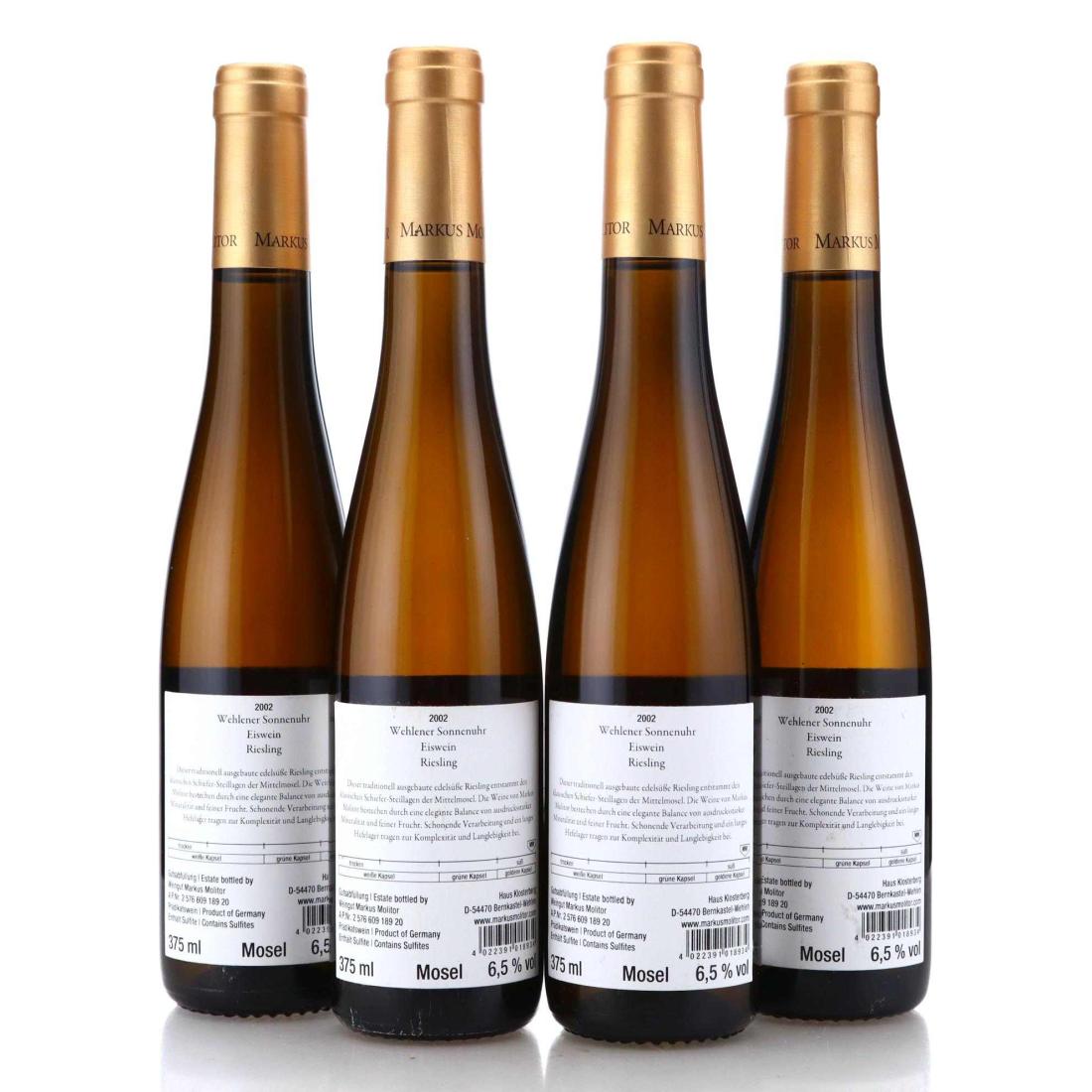 Image for Markus Molitor Wehlener Sonnenuhr Riesling Eiswein 2002 x 4 / Half Bottle
