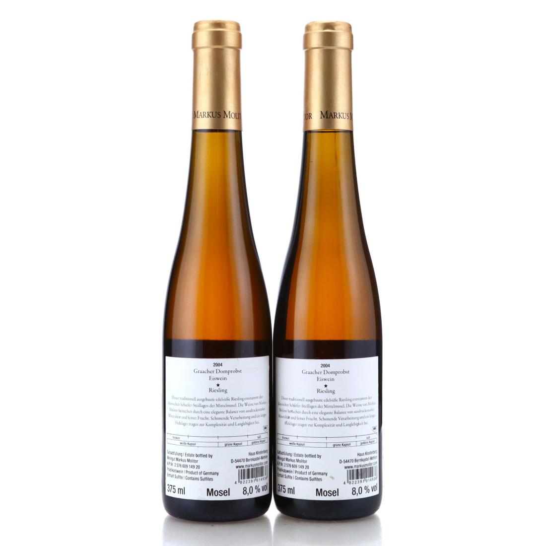 Image for Markus Molitor Graacher Domprobst Riesling Eiswein * 2004 x 2 / Half Bottle