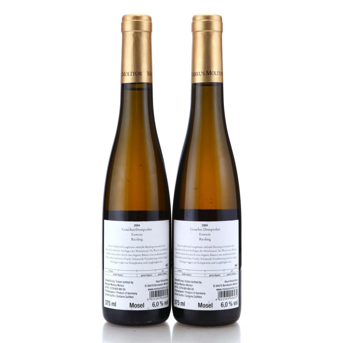 Image for Markus Molitor Graacher Domprobst Riesling Eiswein 2004 x 2 / Half Bottle