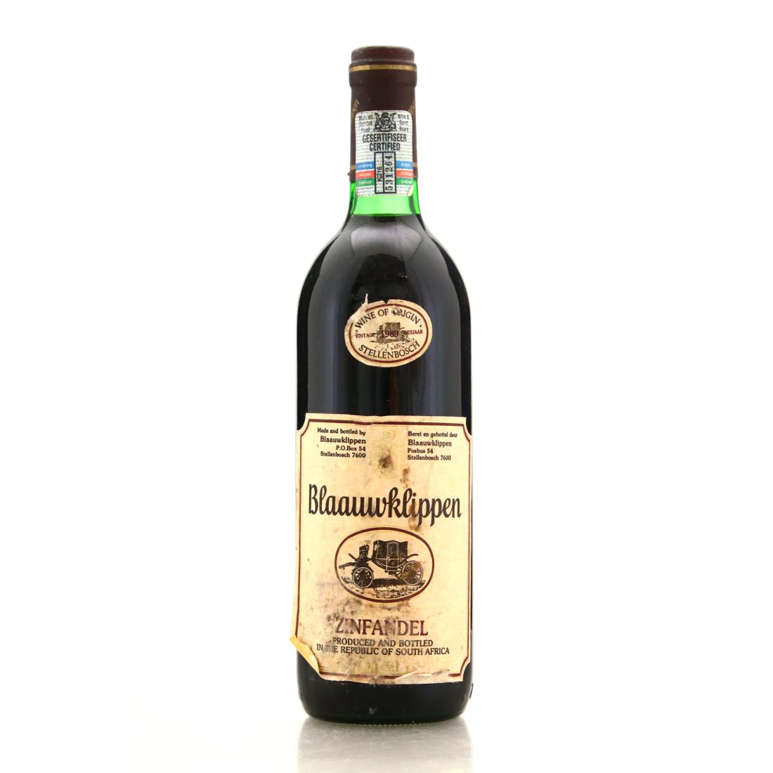 Image for Blaauwklippen Zinfandel 1989 Stellenbosch