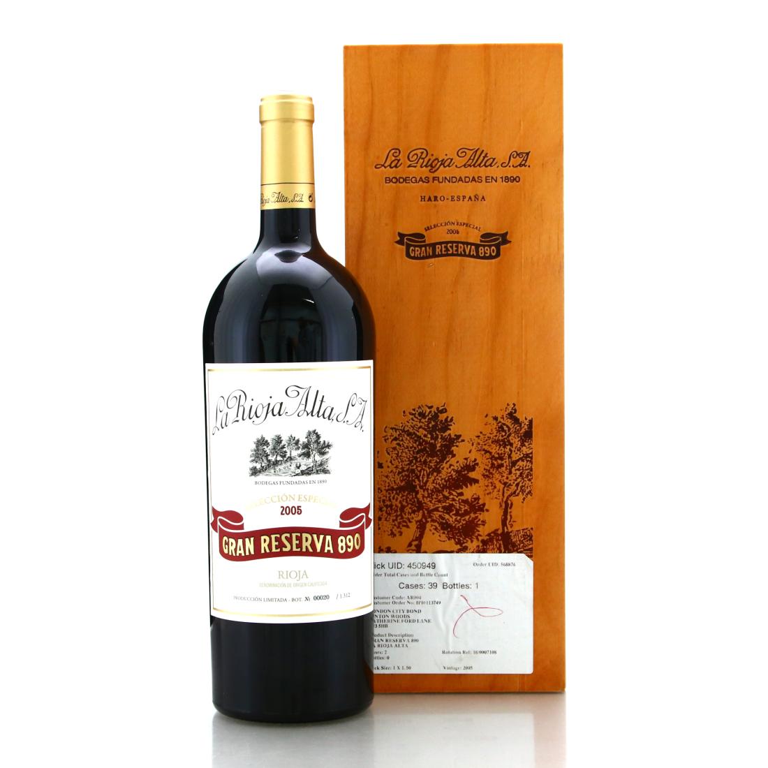 Image for La Rioja Alta 890 Seleccion Especial 2005 Rioja Gran Reserva