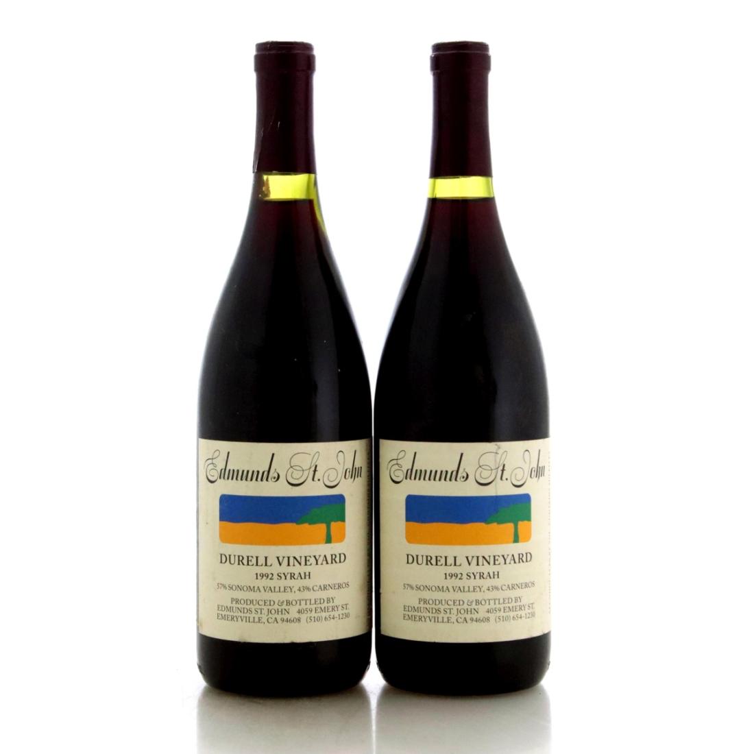 Image for Edmunds St.John Durell Vineyard Syrah 1992 x 2