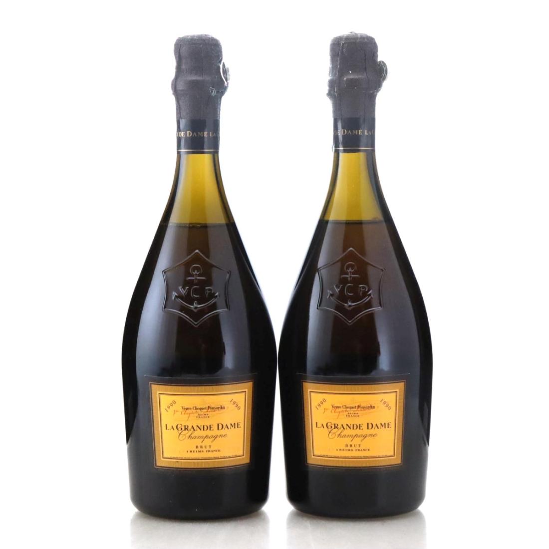 Image for Veuve Clicquot Ponsardin La Grande Dame 1990 Vintage Champagne x 2