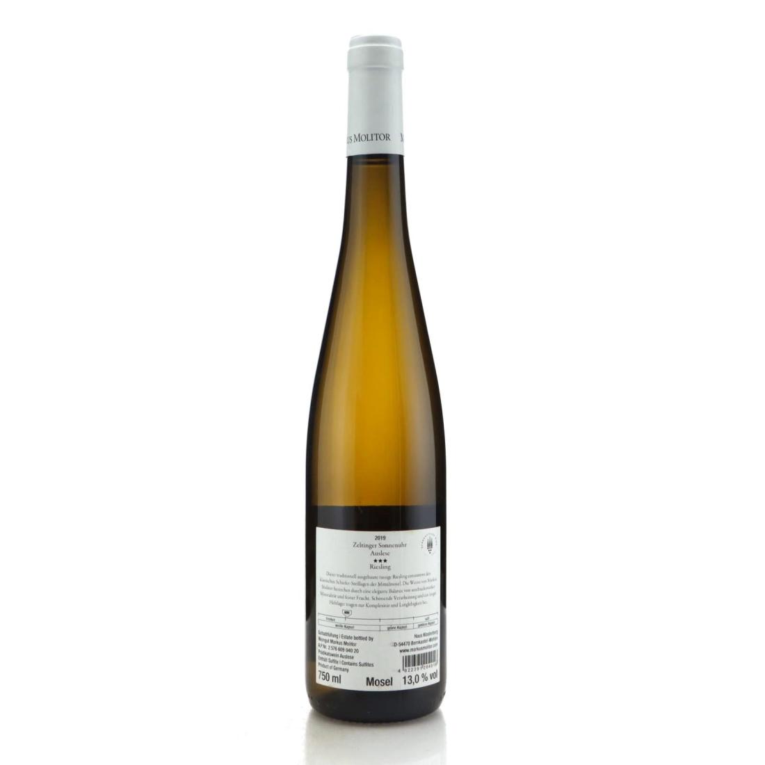 Image for Markus Molitor Zeltinger Sonnenuhr Riesling Auslese *** 2019