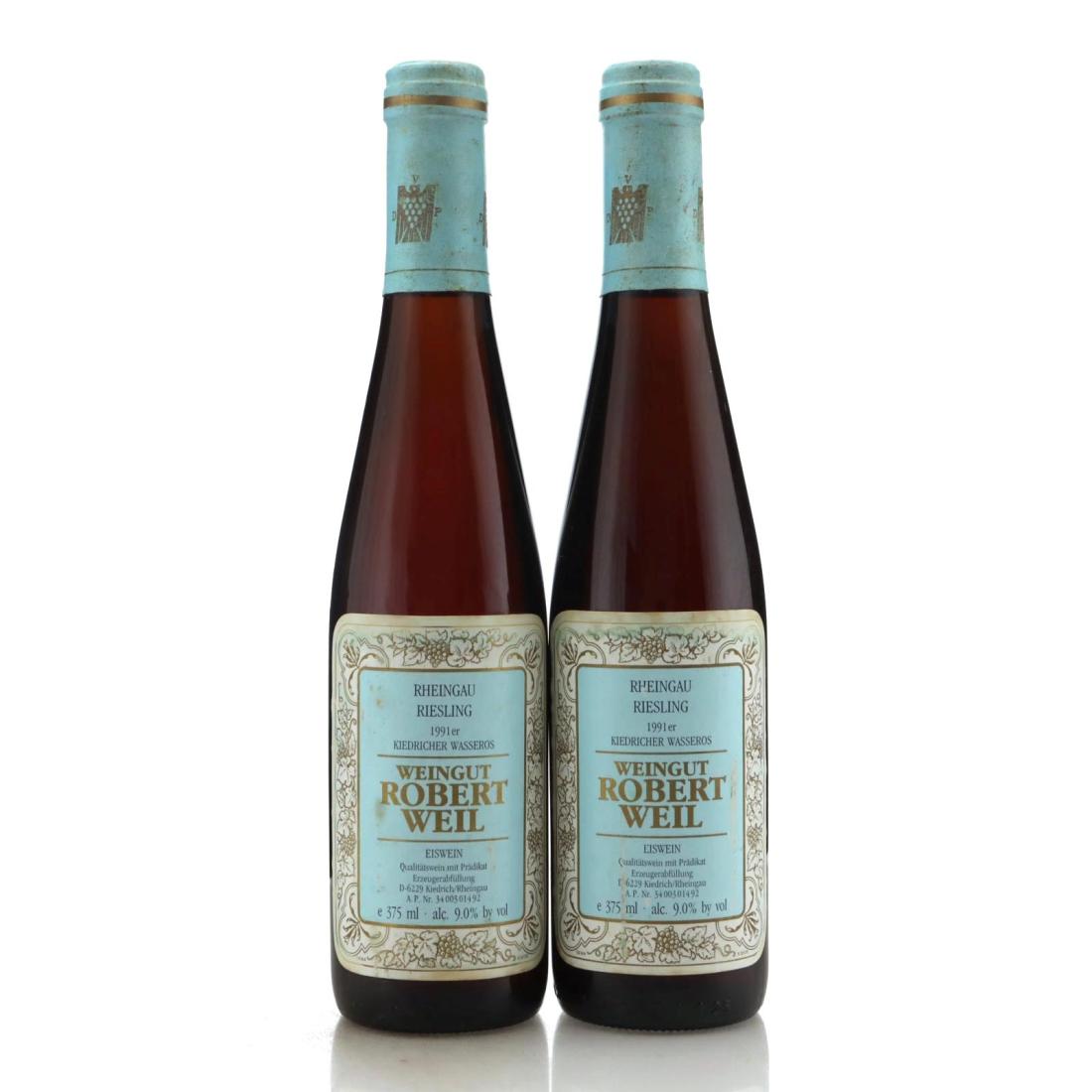 Image for Weingut Robert Weil Kiedricher Wasseros Riesling Eiswein 1991 x 2 / Half Bottle