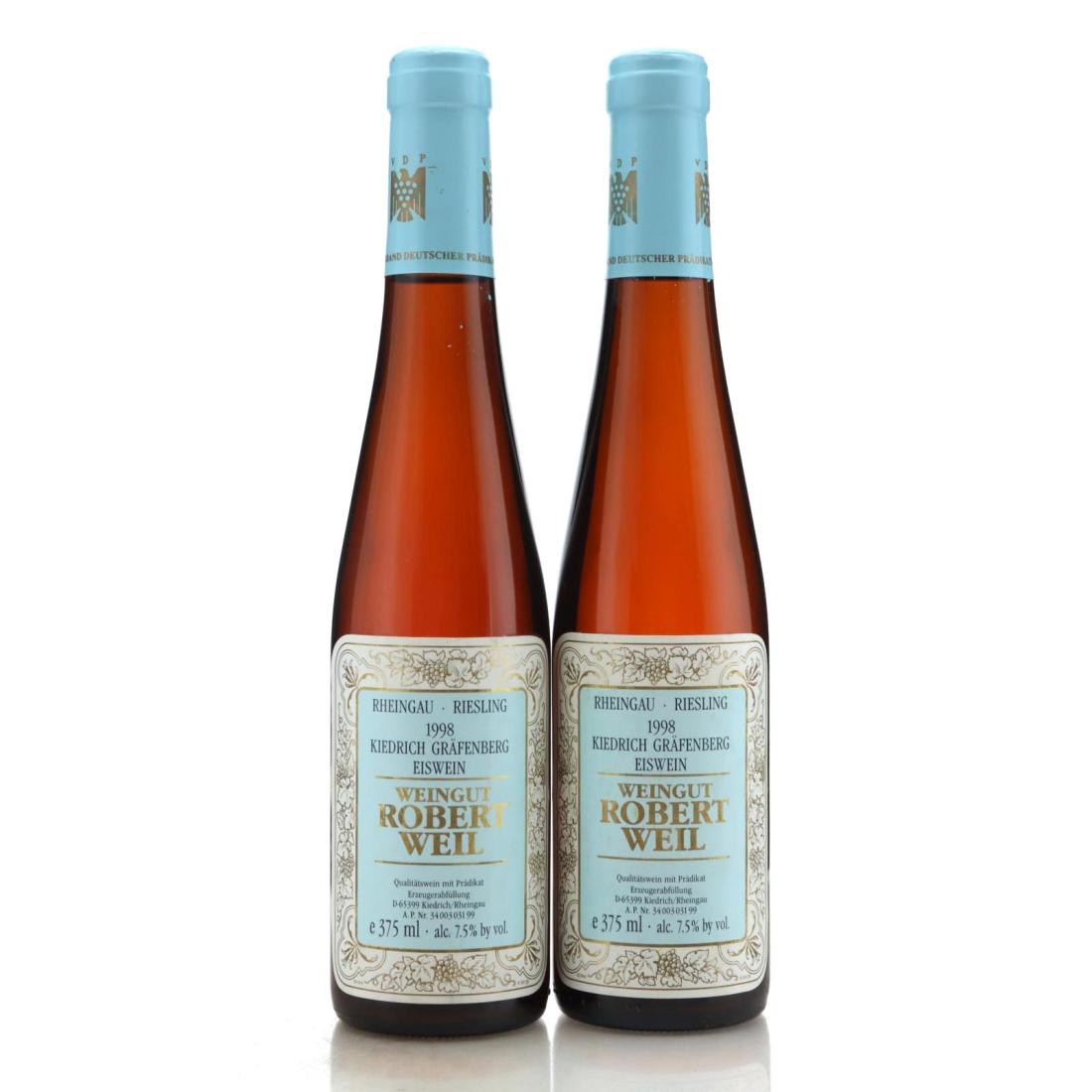 Image for Weingut Robert Weil Kiedrich Gräfenberg Riesling Eiswein 1998 x 2 / Half Bottle